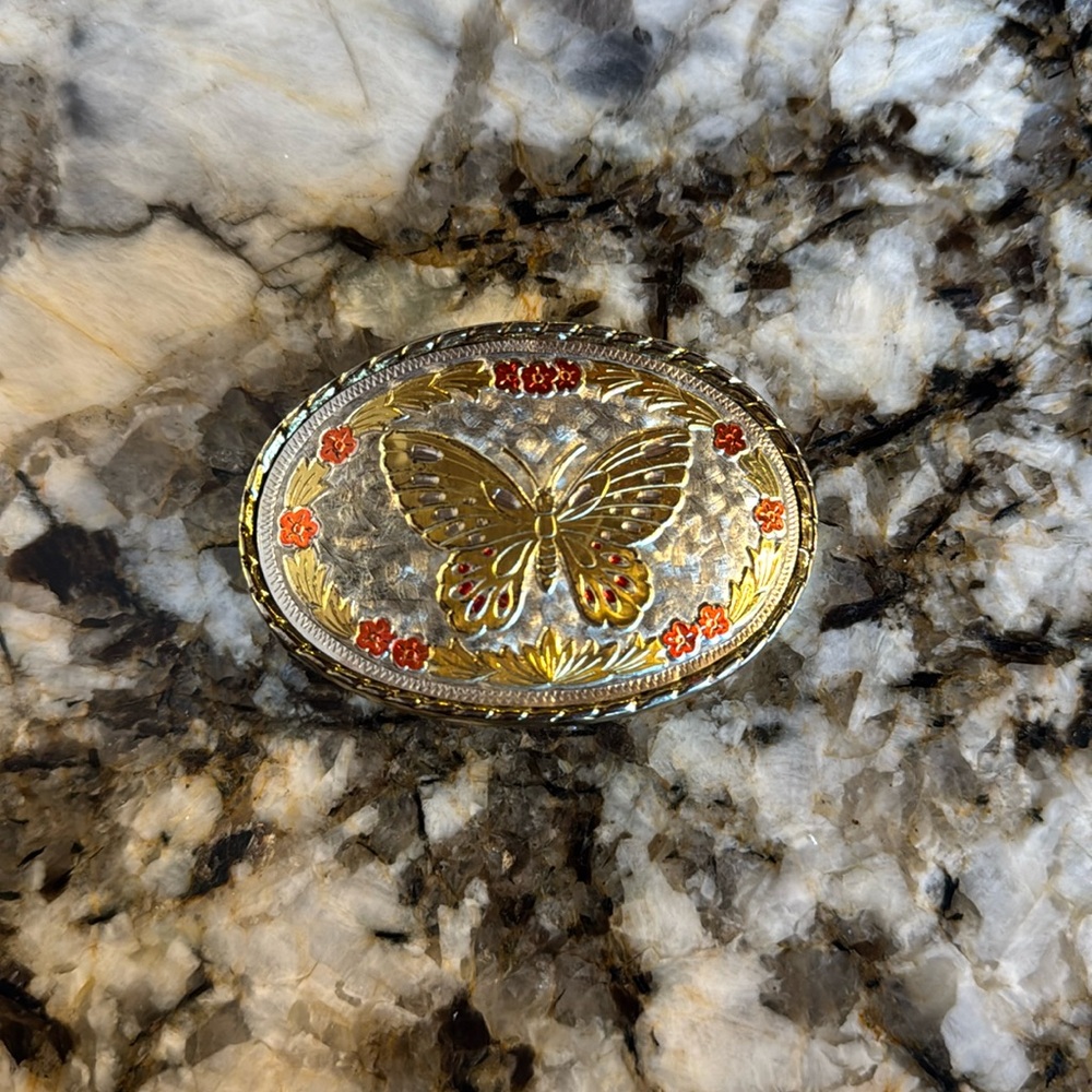 Vintage Butterfly belt buckle